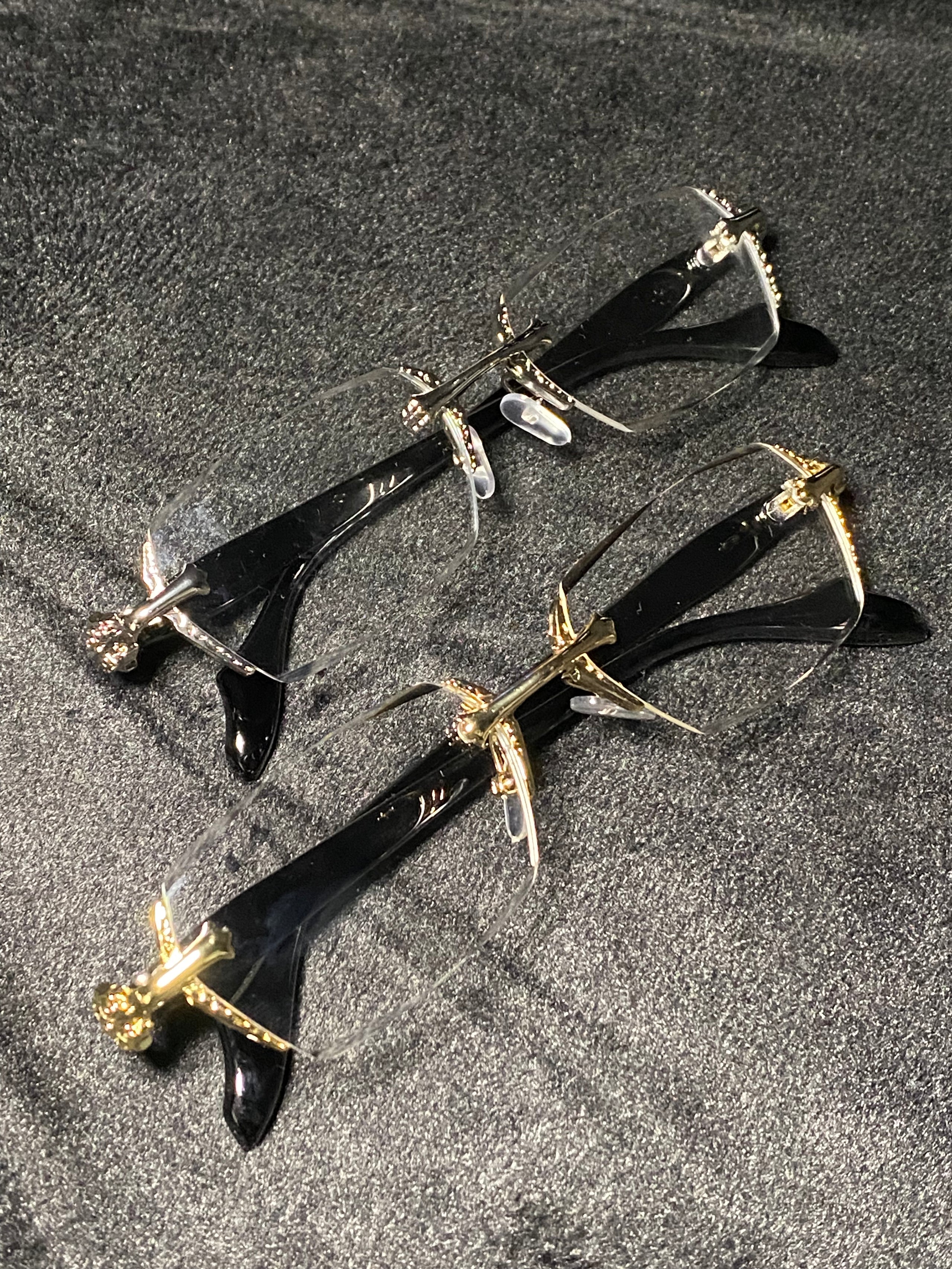 Chrome heart glasess