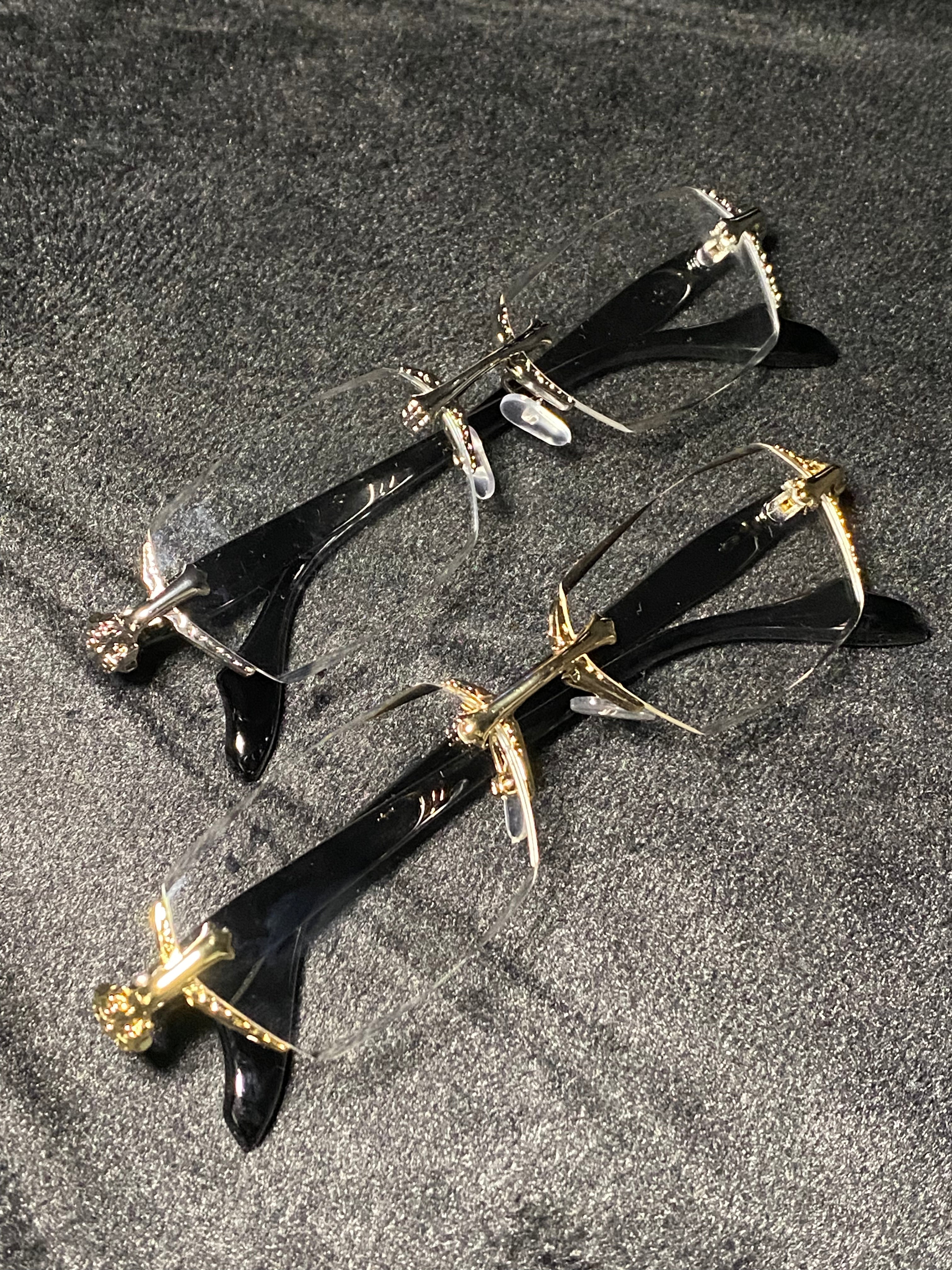 Chrome heart glasess
