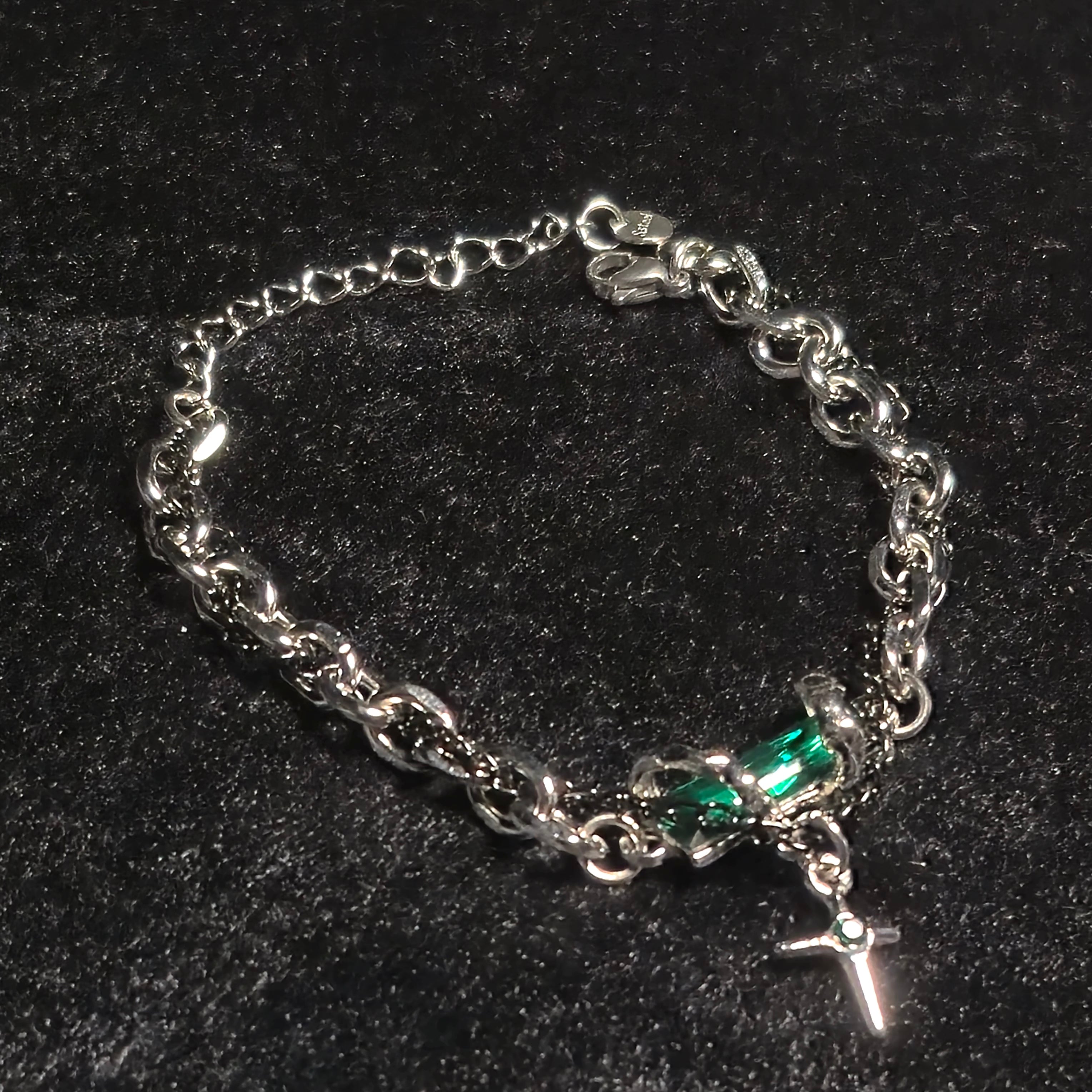 OBSIDIAN Green Dual Chain Bracelet