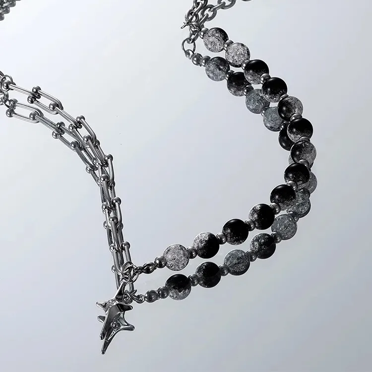 FALLEN HALO – Dual Chain Cross Necklace