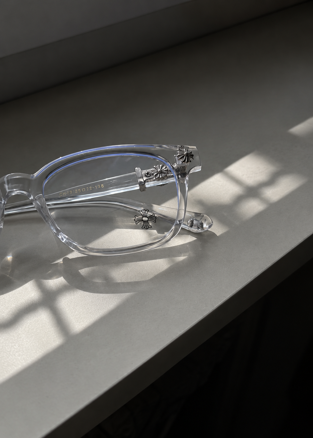 White chrome heart frame