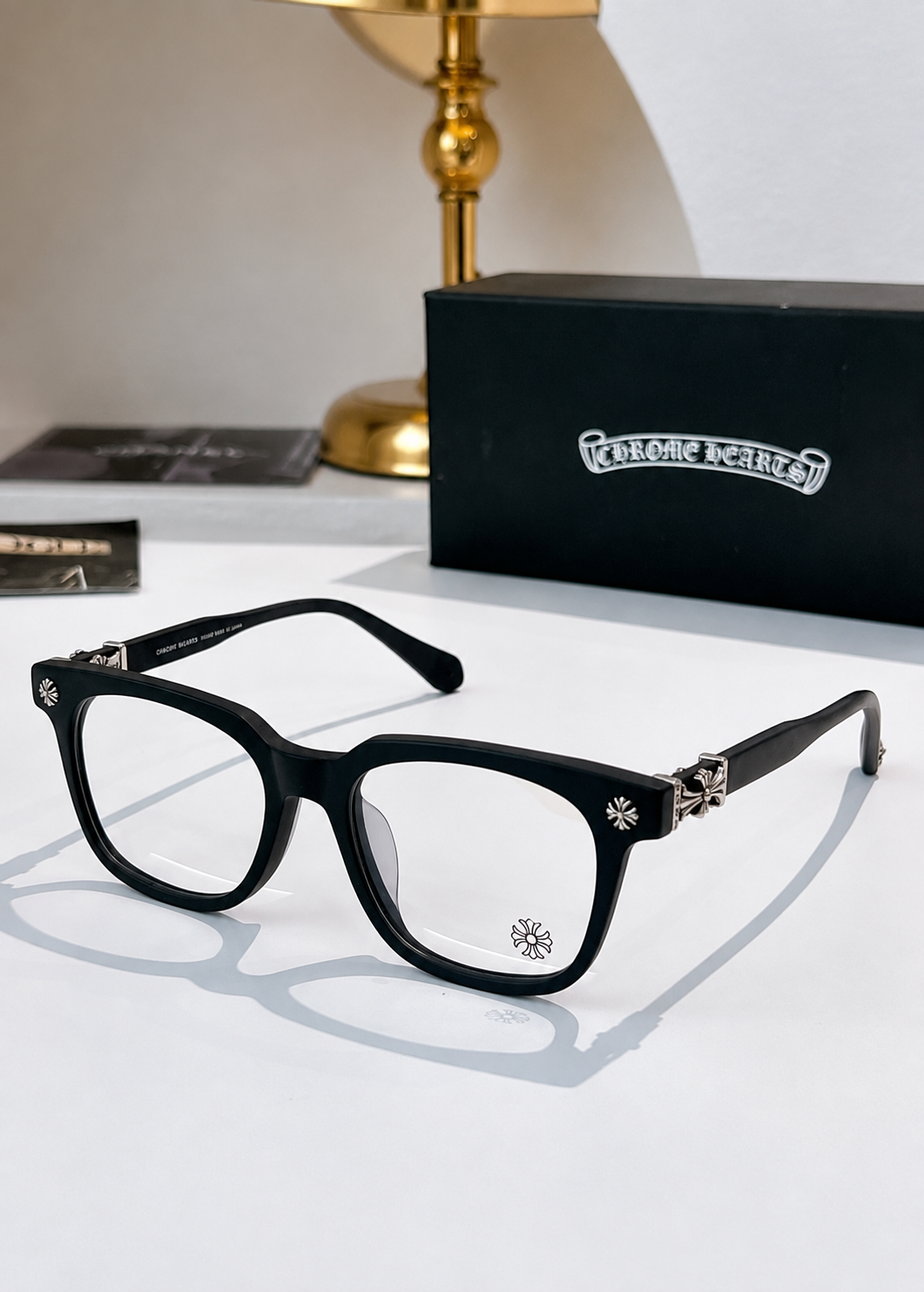 Black chrome heart frame