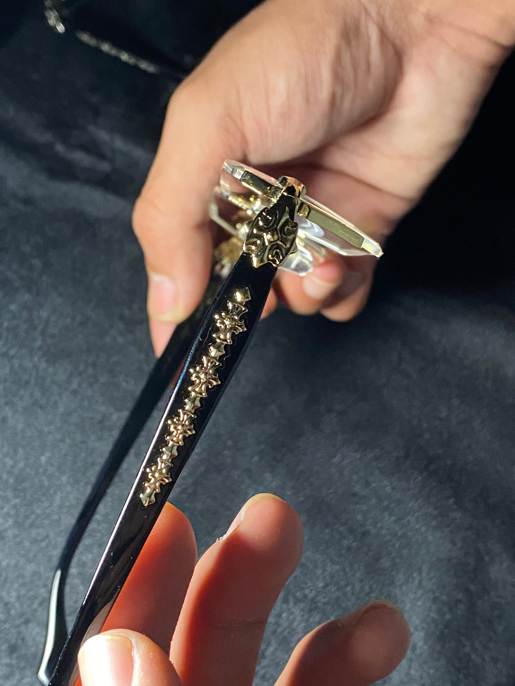 Golden Chrome heart rimless