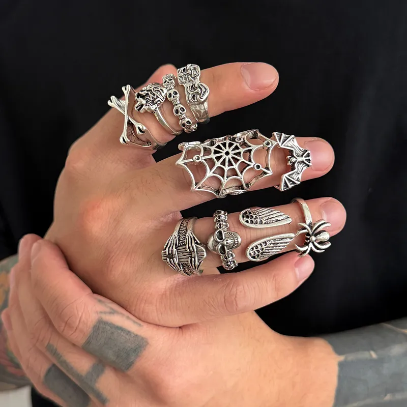 Gothic ring set (10 pcs)