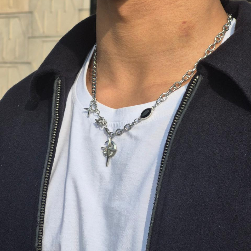 Obsidian cross set