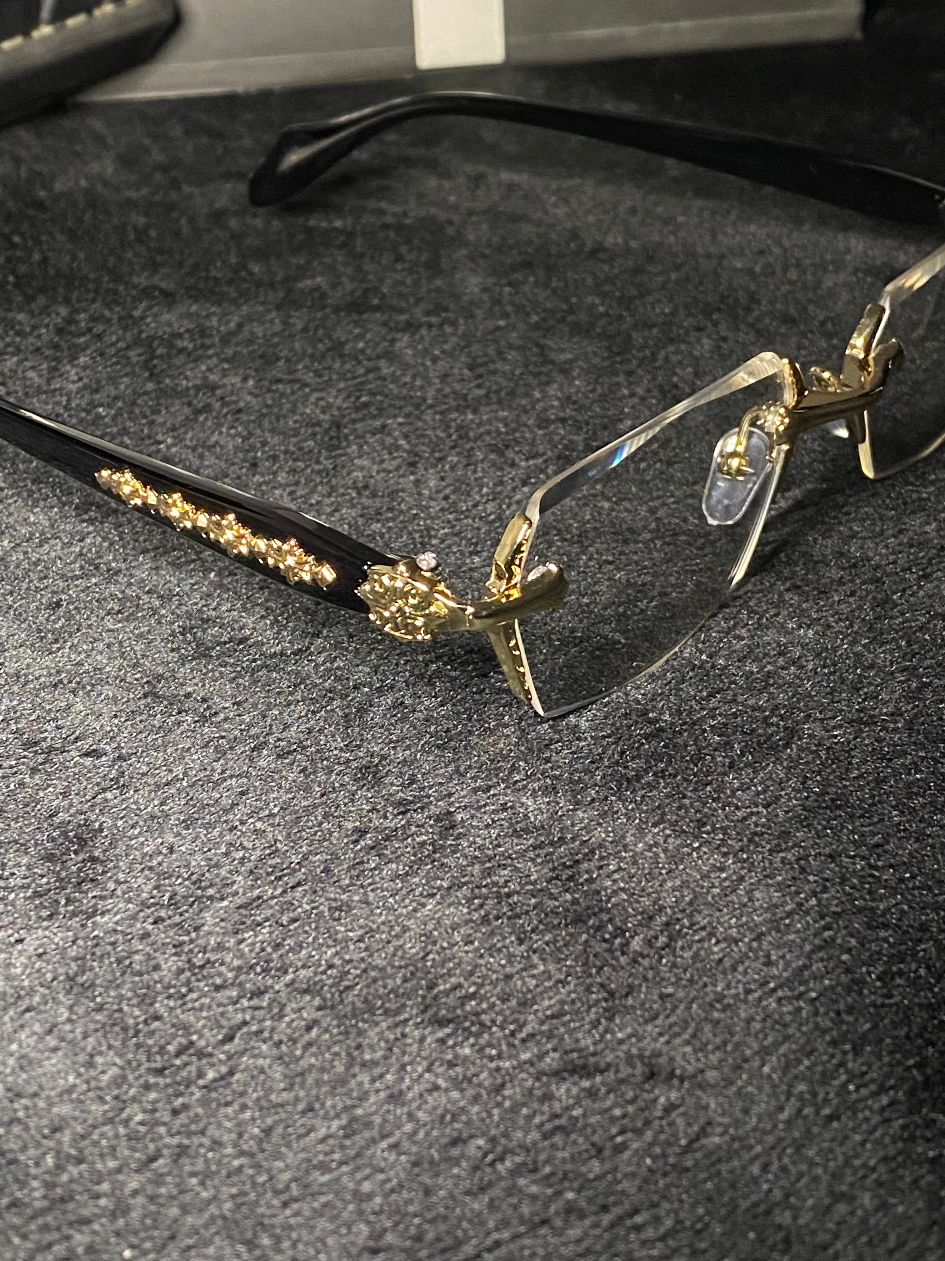 Golden Chrome heart rimless