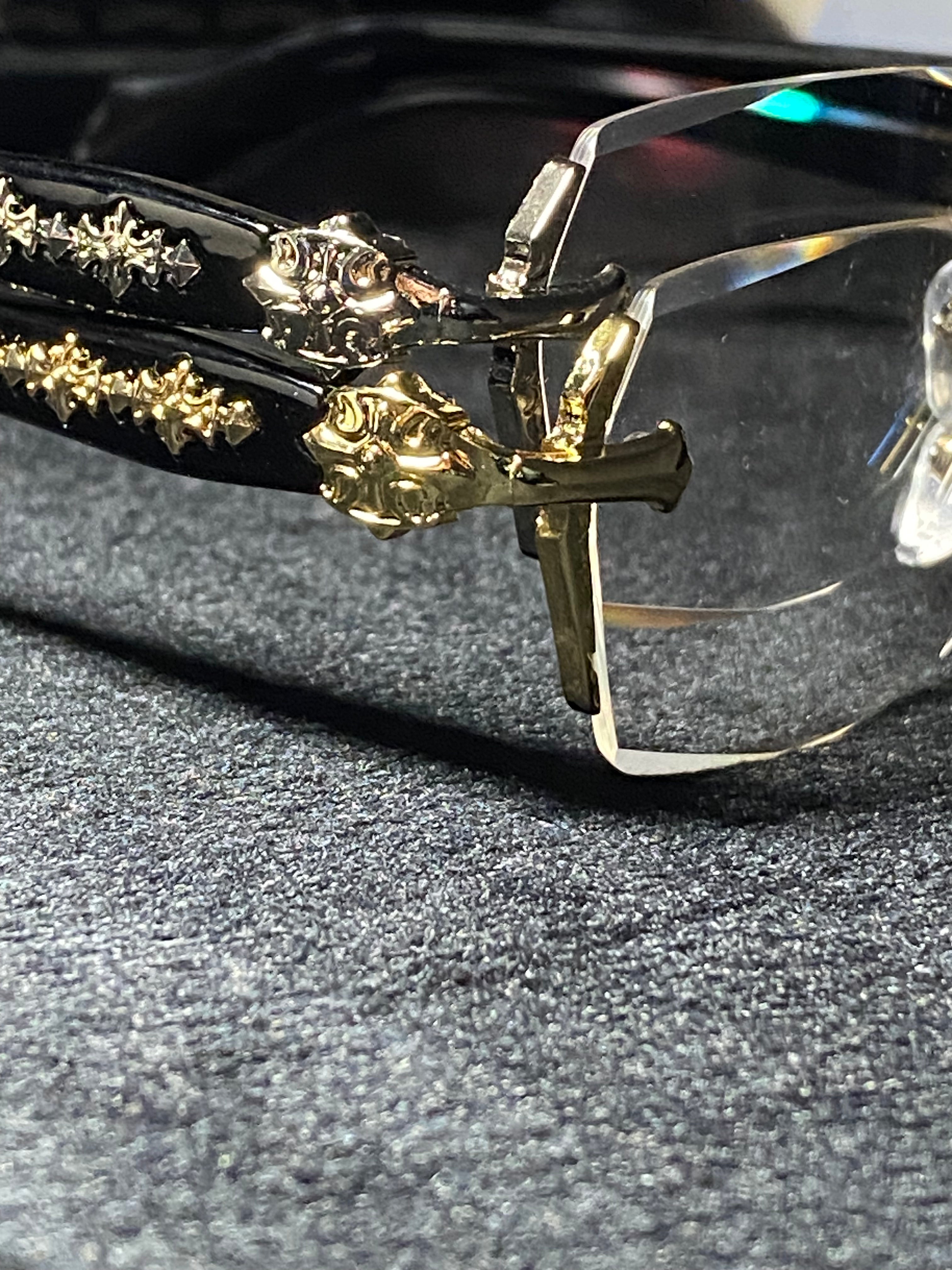 Golden Chrome heart rimless