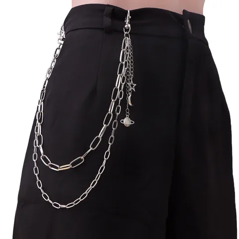 Celestial Layered Silver Wallet Chain ✦