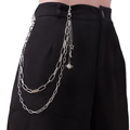 Celestial Layered Silver Wallet Chain ✦