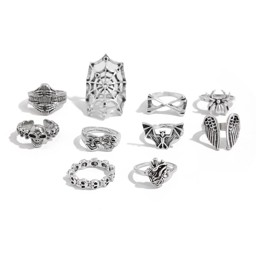 Gothic ring set (10 pcs)