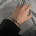 OBSIDIAN Black Dual Chain Bracelet