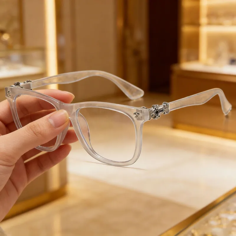 White chrome heart frame