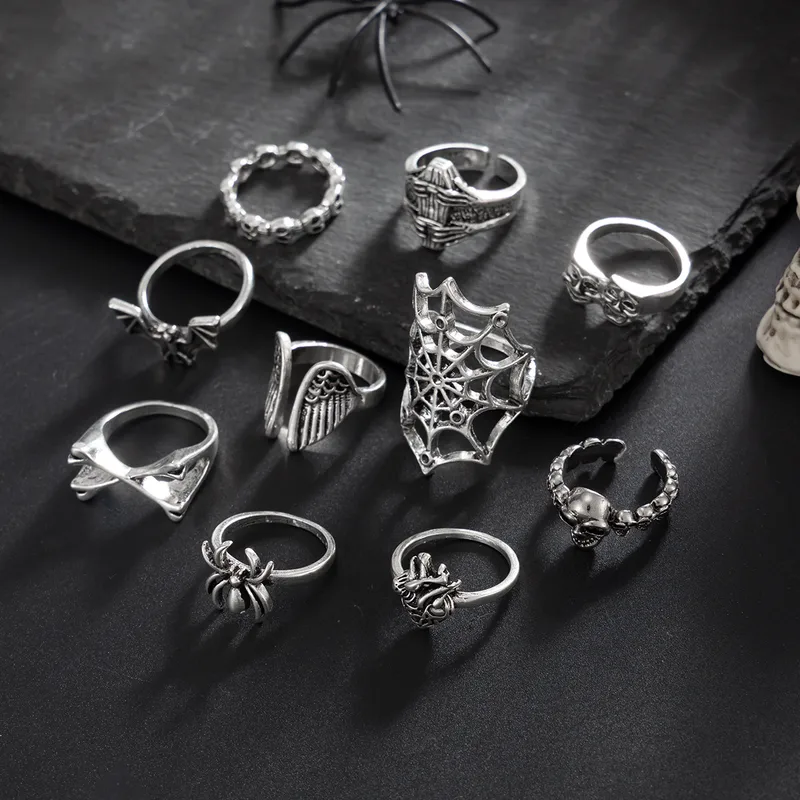 Gothic ring set (10 pcs)