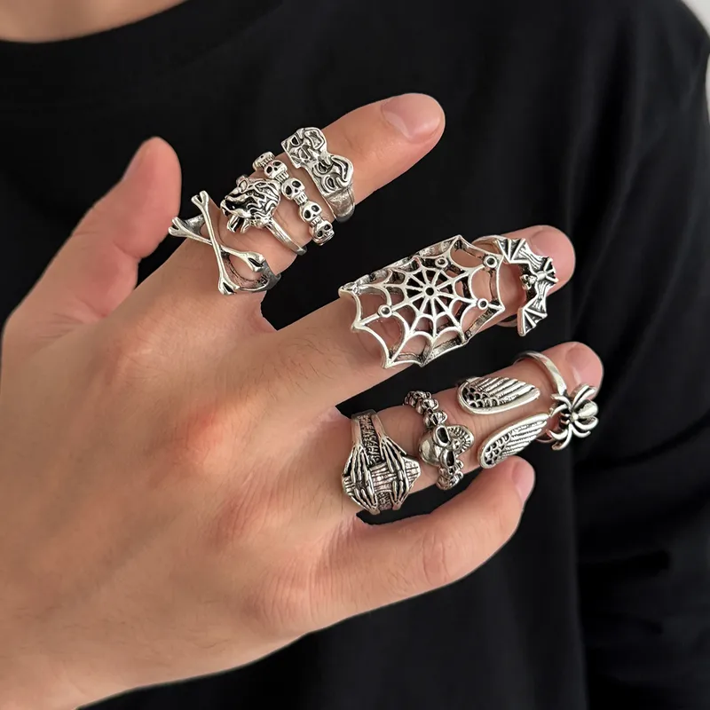 Gothic ring set (10 pcs)