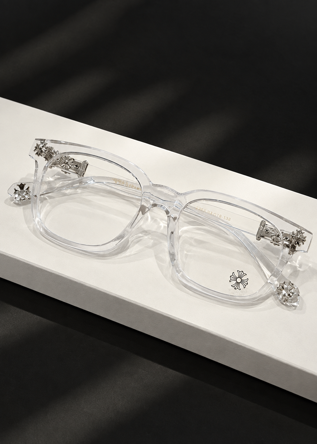 White chrome heart frame